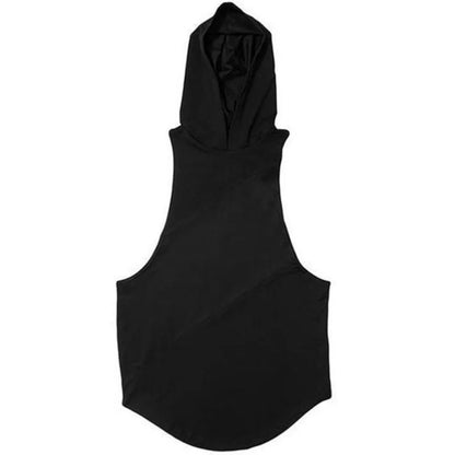 Brand Clothing Bodybuilding Muscle Guys Fitness Mens Gym Hooded Tank Top Vest Stringer Sportswear Cotton Sleeveless Shirt Hoodie