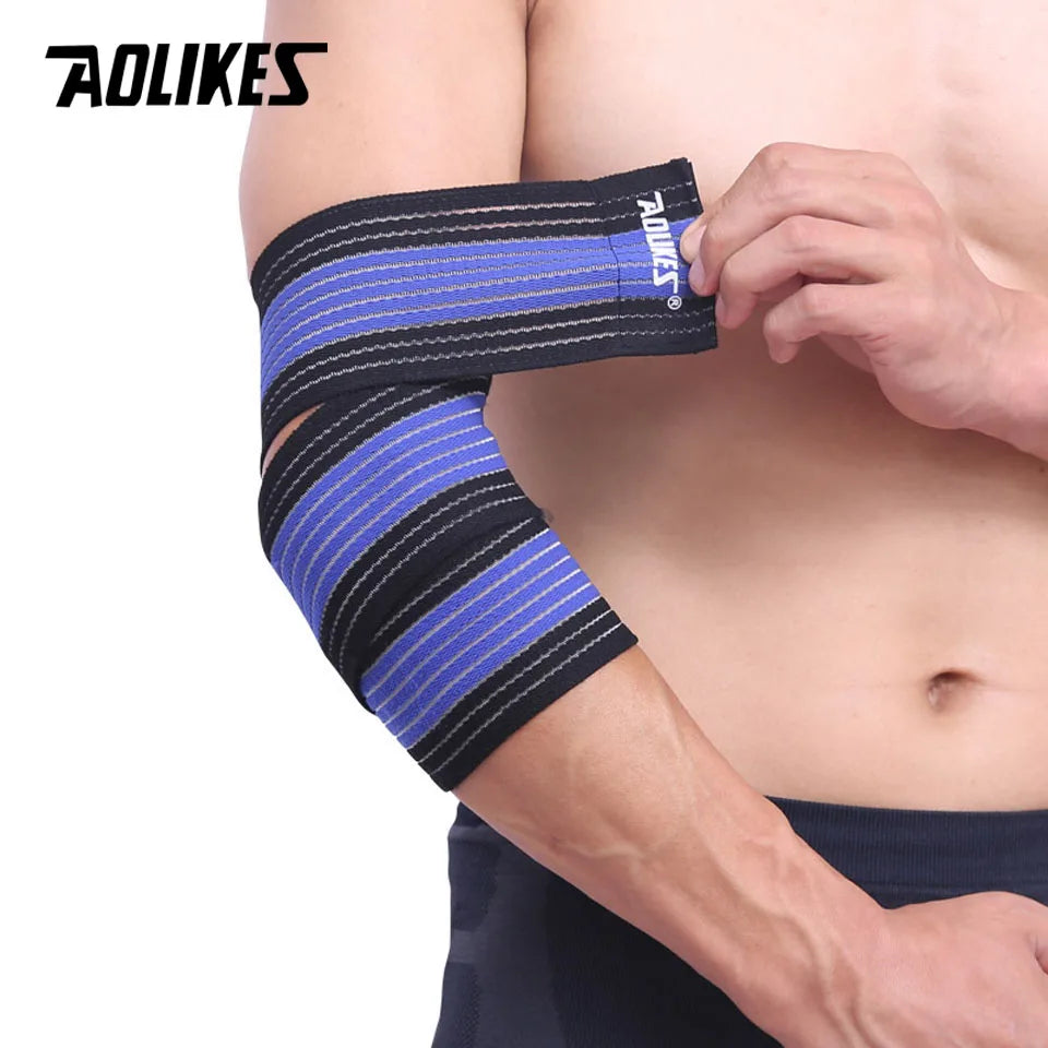 AOLIKES 1PCS Basketball Badminton Tennis Elbow Pad Ankle Brace Wrap Support Elastic Gym Sport Elbowband Fitness Bandage