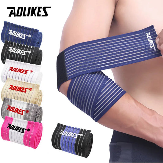 AOLIKES 1PCS Basketball Badminton Tennis Elbow Pad Ankle Brace Wrap Support Elastic Gym Sport Elbowband Fitness Bandage