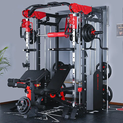 MIYAUP-Smith Machine, Commercial Strength, Comprehensive Training Equipment Set Combination, Multifunctional Gantry