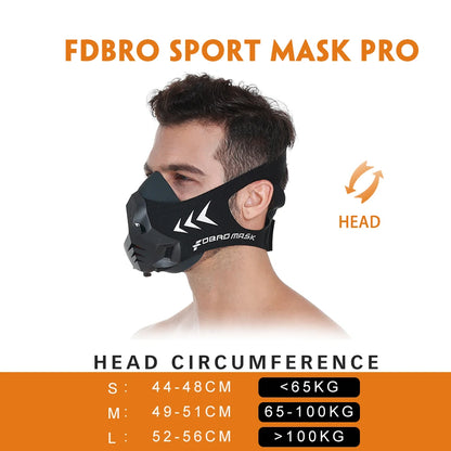 Sports Mask 12 Breathing Levels Pro Workout Mask for Fitness,Running,Resistance,Cardio,Endurance