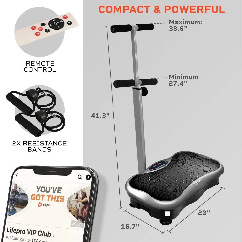 Vibration Plate Exercise Machine with Magnetic Acupoints, Whole Full Body Vibration Platform Machine for Beginners & Recovery