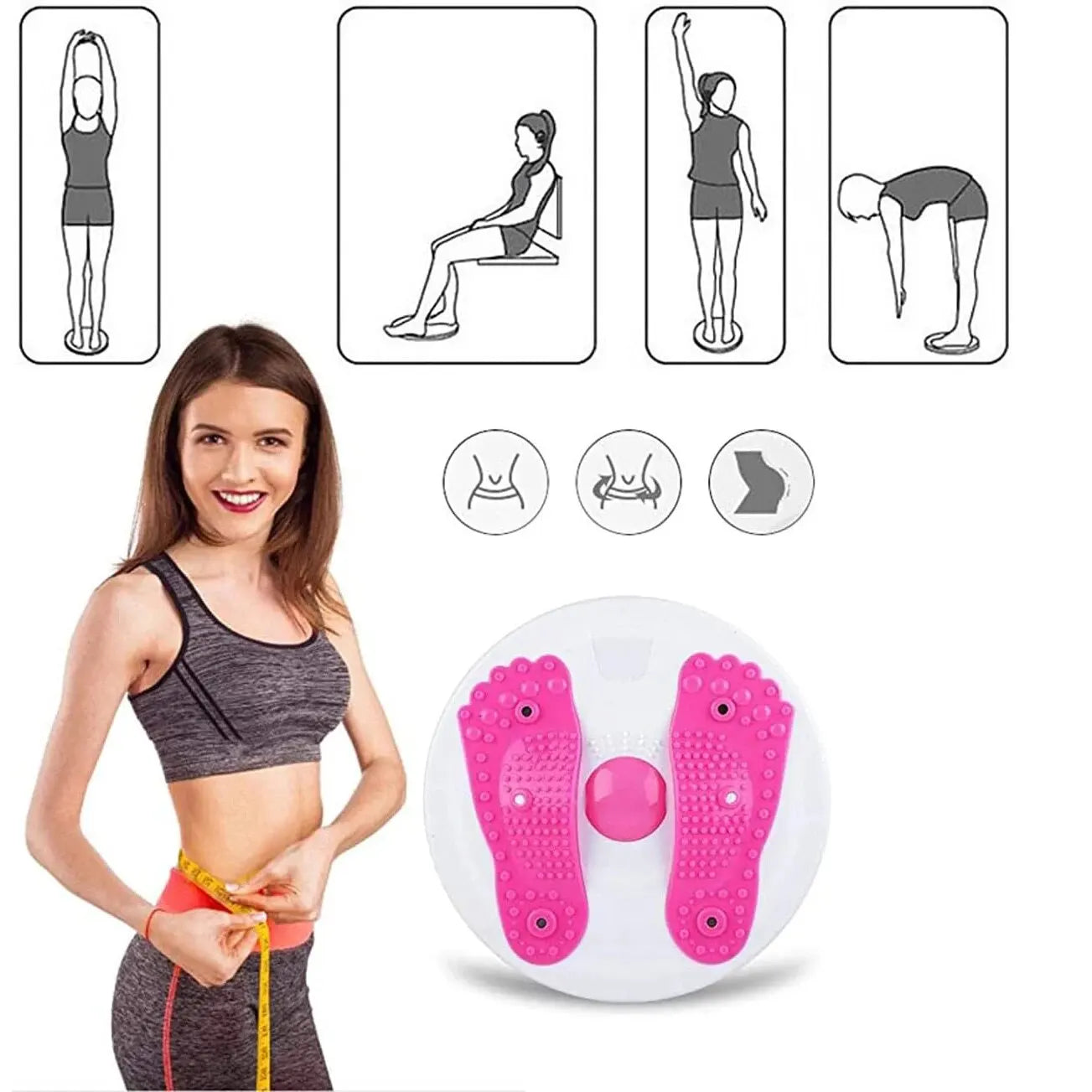 Abdominal Fitness Equipment, Waist Twisting Rotary Table, Weight Loss Device, Waist Twisting Disc, Fitness Equipment