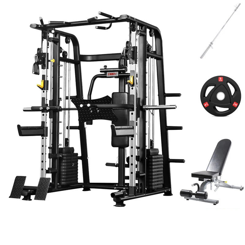 MIYAUP-Smith Machine, Commercial Strength, Comprehensive Training Equipment Set Combination, Multifunctional Gantry