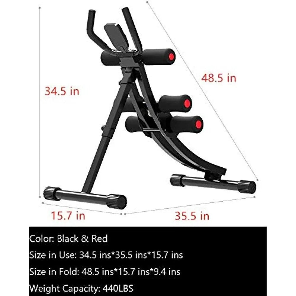 Core & Abdominal Trainers AB Workout Machine Home Gym Strength Training Ab Cruncher Foldable Fitness Equipment Gym Equipment